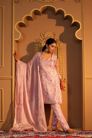 Lavender Tissue Floral Suit