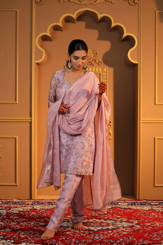 Lavender Tissue Floral Suit