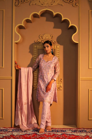 Lavender Tissue Floral Suit