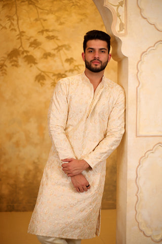 Cream Kurta Set