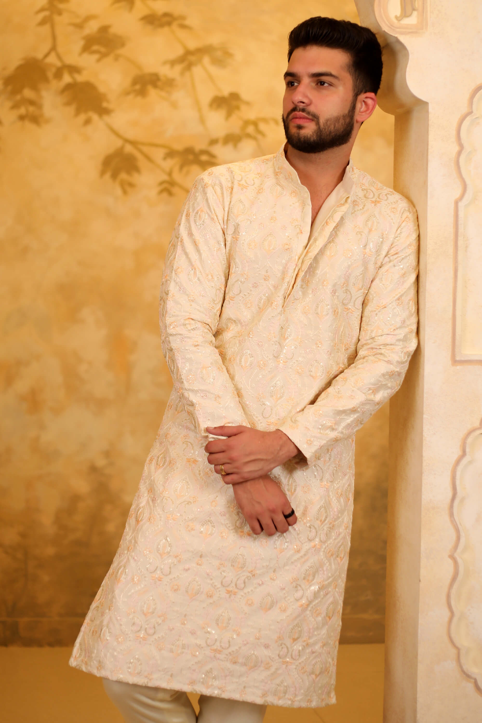 Cream Kurta Set