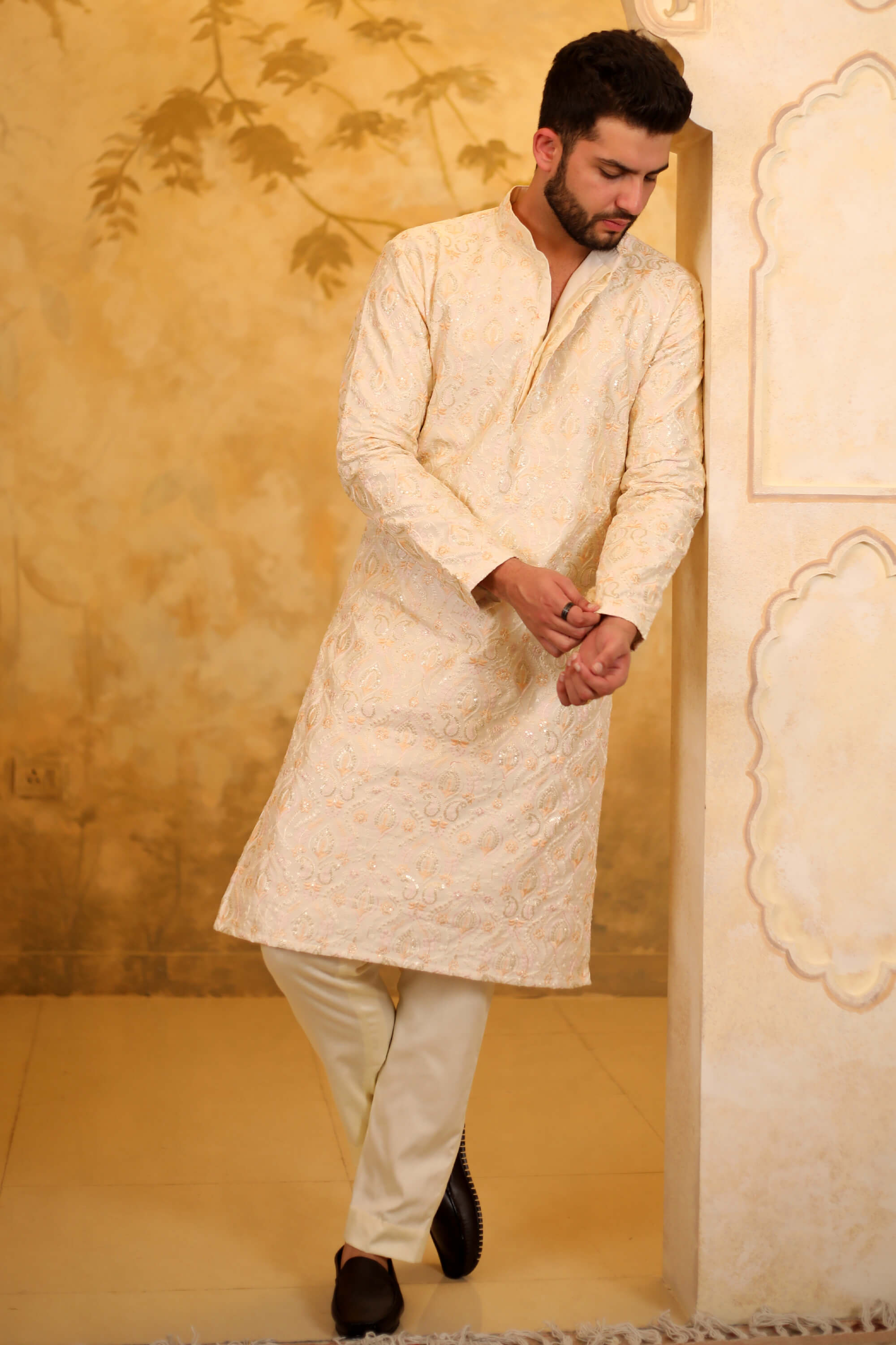Cream Kurta Set