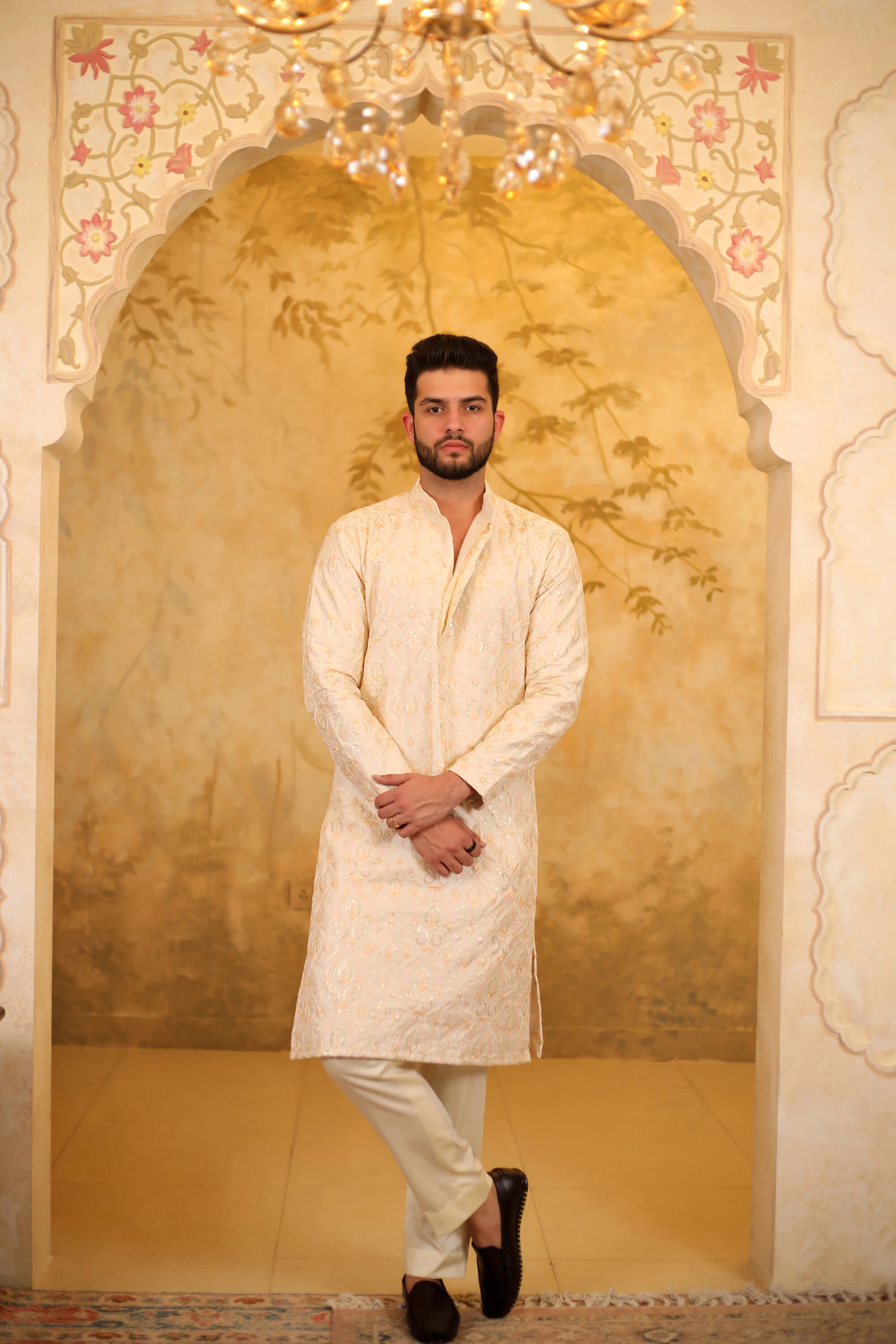 Cream Kurta Set