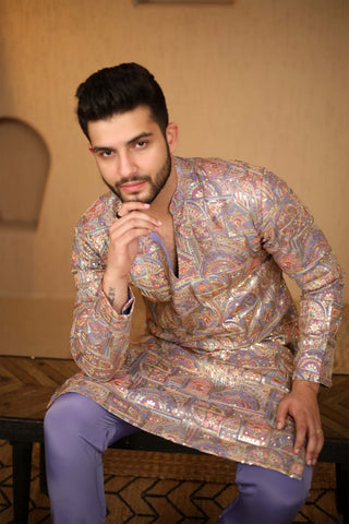 Cornflower Blue Embroidered Kurta Set